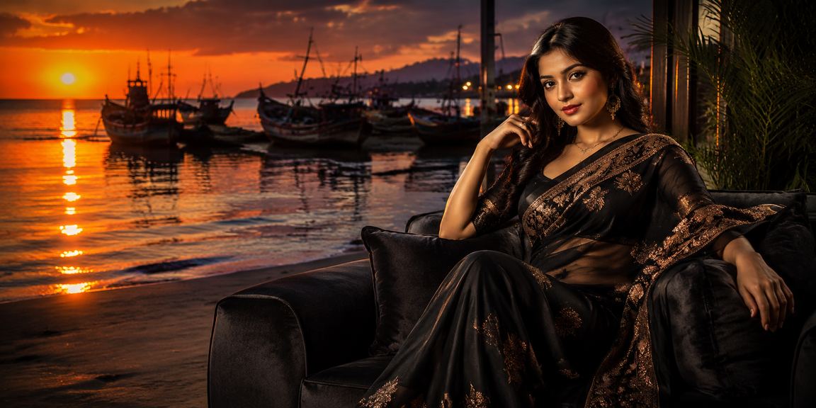 কক্সবাজারের সমুদ্র সৈকতে ক্যাসিনো বিনোদন উপভোগ করছেন একজন খেলোয়াড়